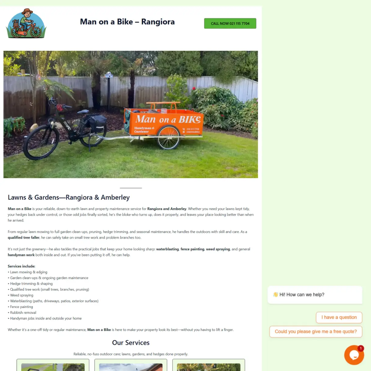 Chatbot Man on a bike